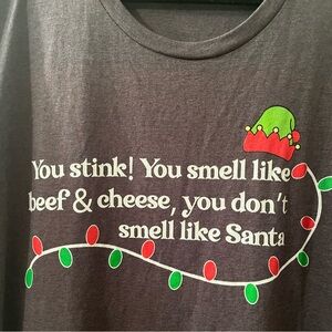 Gildan Gray Tee with Festive Print